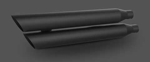Khrome Werks 3-Inch Hp-Plus Back Slash Slip-On Mufflers (Black) - Dyna Fat Bob 2