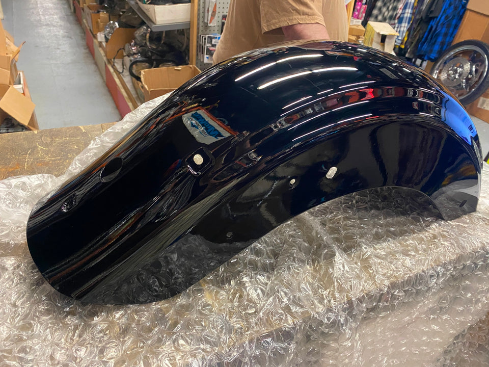 OEM REAR FENDER VIVID BLACK STREET ROAD GLIDE 2009^ FRESH NICE! FLHX FLTR HARLEY