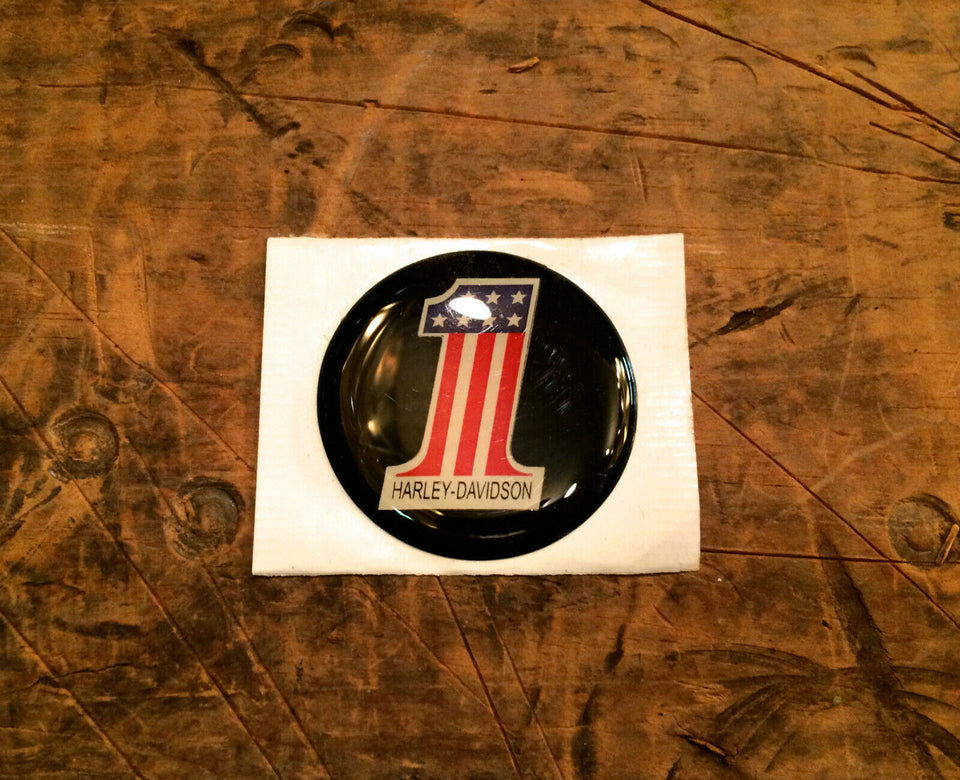 HARLEY BRAKE CALIPER INSERT AMF #1 MEDALLION DECAL EMBLEM SHOVELHEAD IRONHEA NOS Regular price$19.99