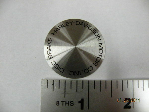 NOS BRAKE CALIPER INSERT DECAL EMBLEM HARLEY XLCR FX SPORTSTER STURGIS 44108-72