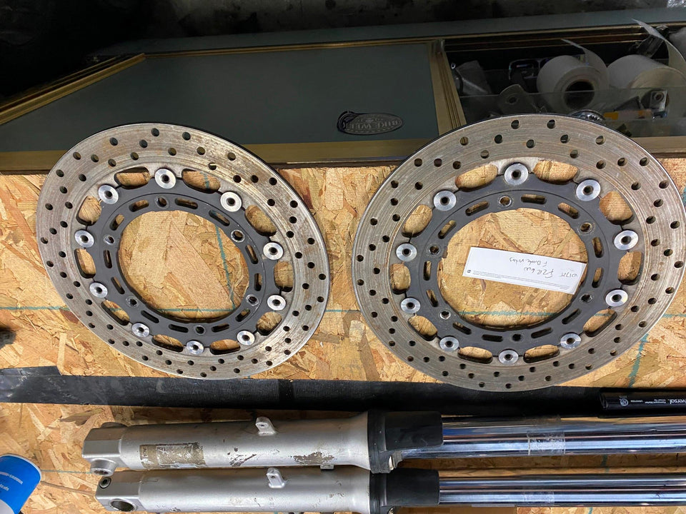 OEM FRONT BRAKE ROTORS FLOATING PAIR USED YAMAHA FZR 600 FZR600