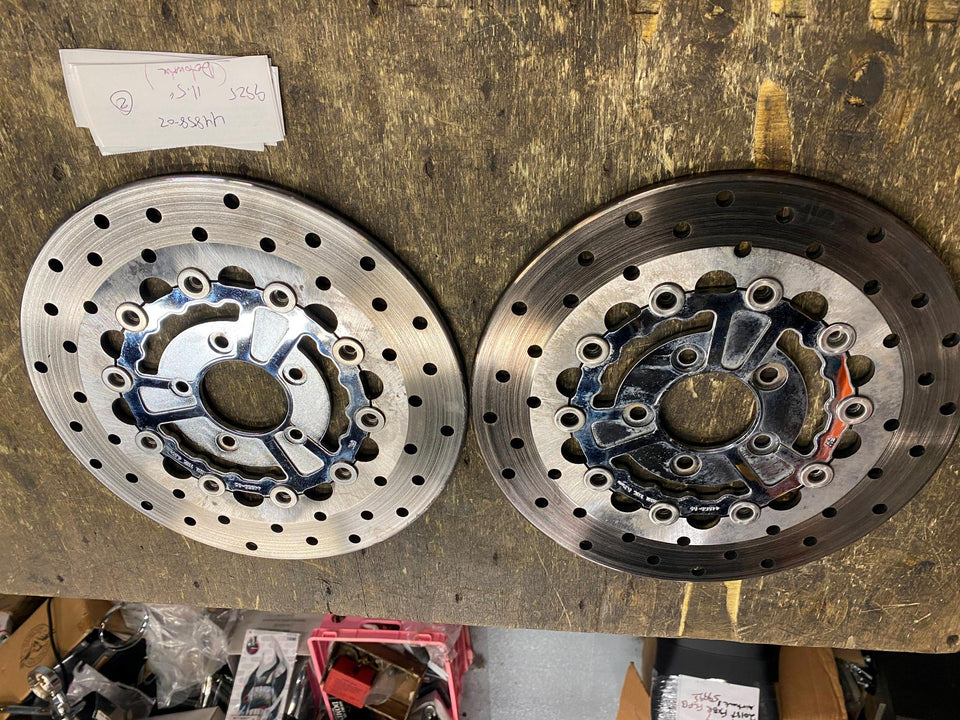 HARLEY DETONATOR FRONT REAR BRAKE ROTORS 11.5 FLOATING SPORTSTER DYNA SOFTAIL OE