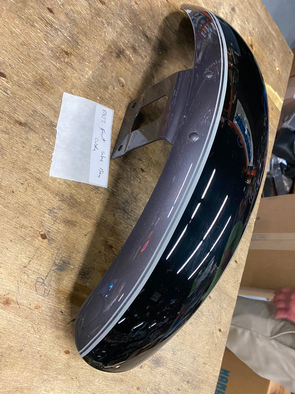 OEM FACTORY FRONT FENDER VIVID BLACK CHARCOAL HARLEY XLC SPORTSTER CUSTOM 883 12