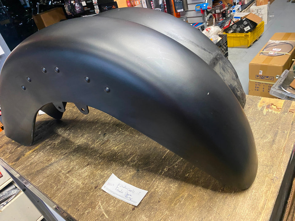 FRONT FENDER HARLEY SOFTAIL HERITAGE FLST DENIM BLACK POWDERCOATED CHOPPER