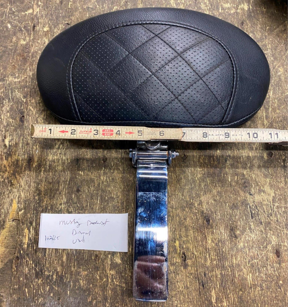 MUSTANG TOURING DRIVER SEAT BACKREST POST/PAD HARLEY HONDA SOFTAIL GLIDE FLH