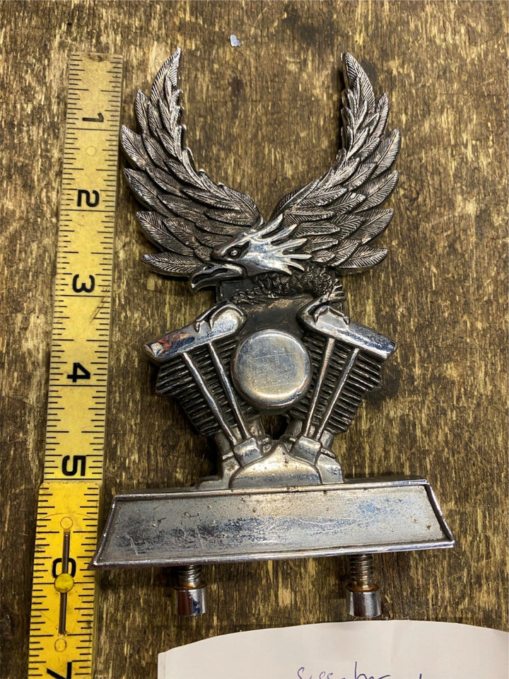SISSYBAR INSERT EAGLE HARLEY BACKREST SHOVELHEAD MOTOR VTG CHOPPER CUSTOM IRONHE