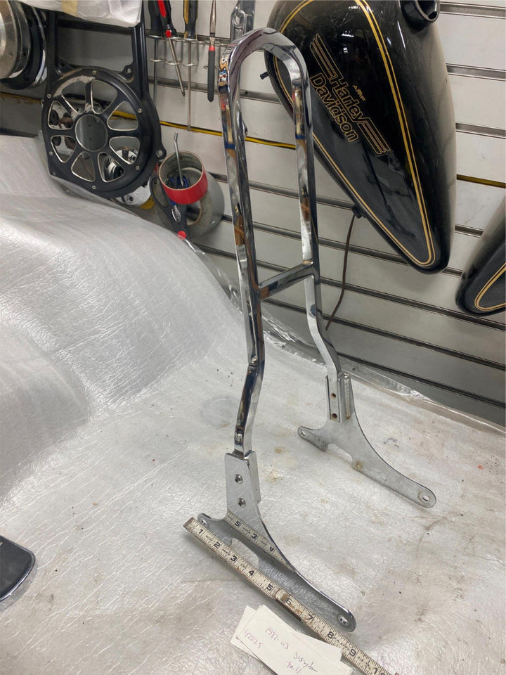 TALL SISSYBAR PASSENGER BACKREST SPORTSTER 1982-03 IRONHEAD 883 1200 SIDE PLATES