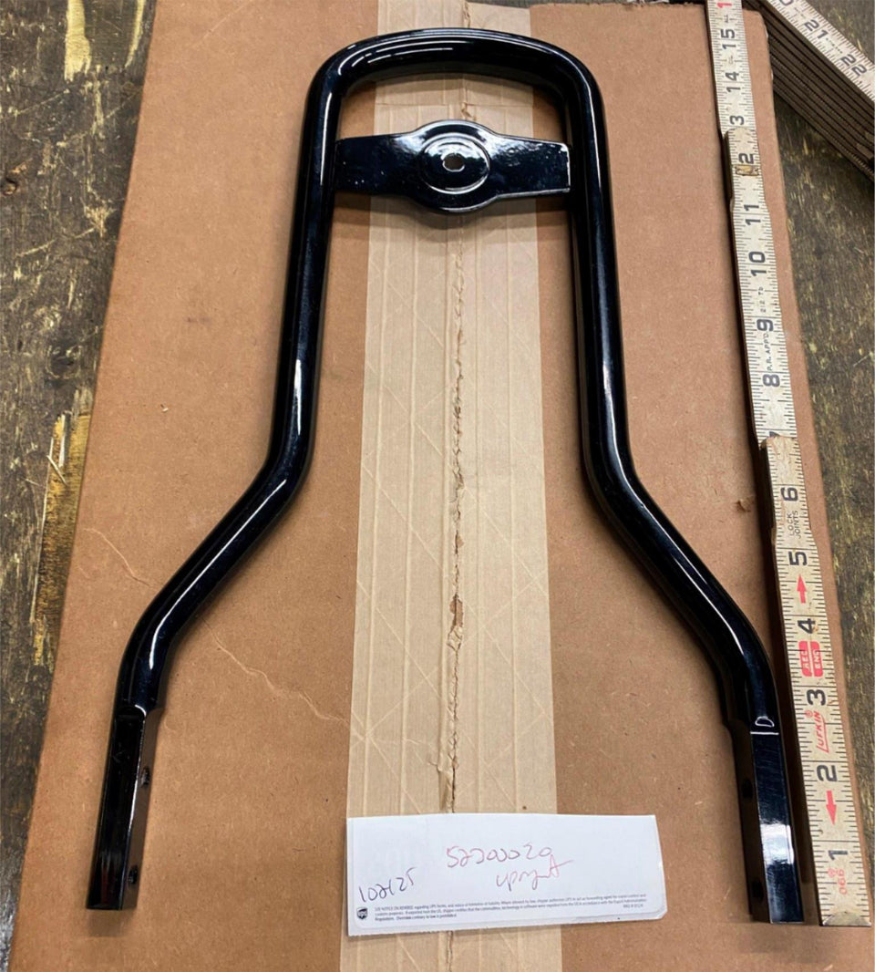 HARLEY TALL BLACK SISSYBAR UPRIGHT PASSENGER BACKREST OEM 2004^ DYNA SPORTSTER