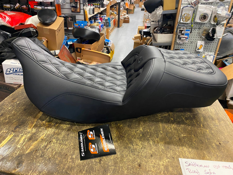 SADDLEMEN ROADSOFA EXTENDED REACH SEAT HARLEY TOURING FLH STREET ROAD ULTR GLIDE