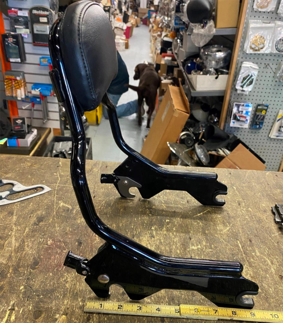 OEM 2018^ HOLDFAST SISSYBAR BACKREST SHORT BLACK FXBB FLHC FLSL STREET BOB PAD