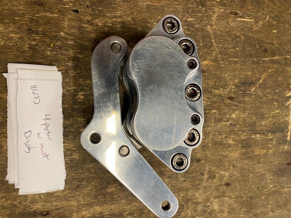FRONT PISTON BRAKE CALIPER HARLEY CHOPPER 1984-1999 MOUNT BILLET SOFTAIL FXR DY