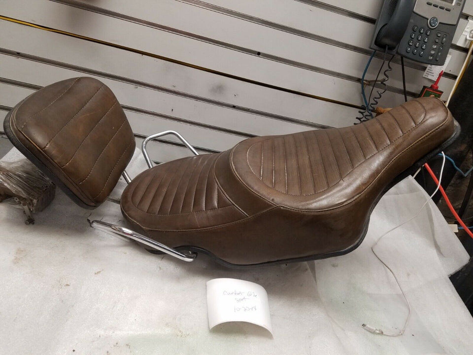 BUDDY COMFORT FLEX SEAT HARLEY FLH SHOVELHEAD SPRING BACKREST GRAB BAR VINTAGE