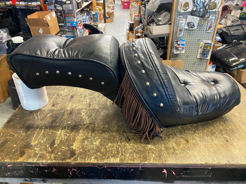 CUSTOM PILLOW SEAT FRINGE DRAG SPECIALTIES IRONHEAD SPORTSTER 1957-78 XLH XLCH