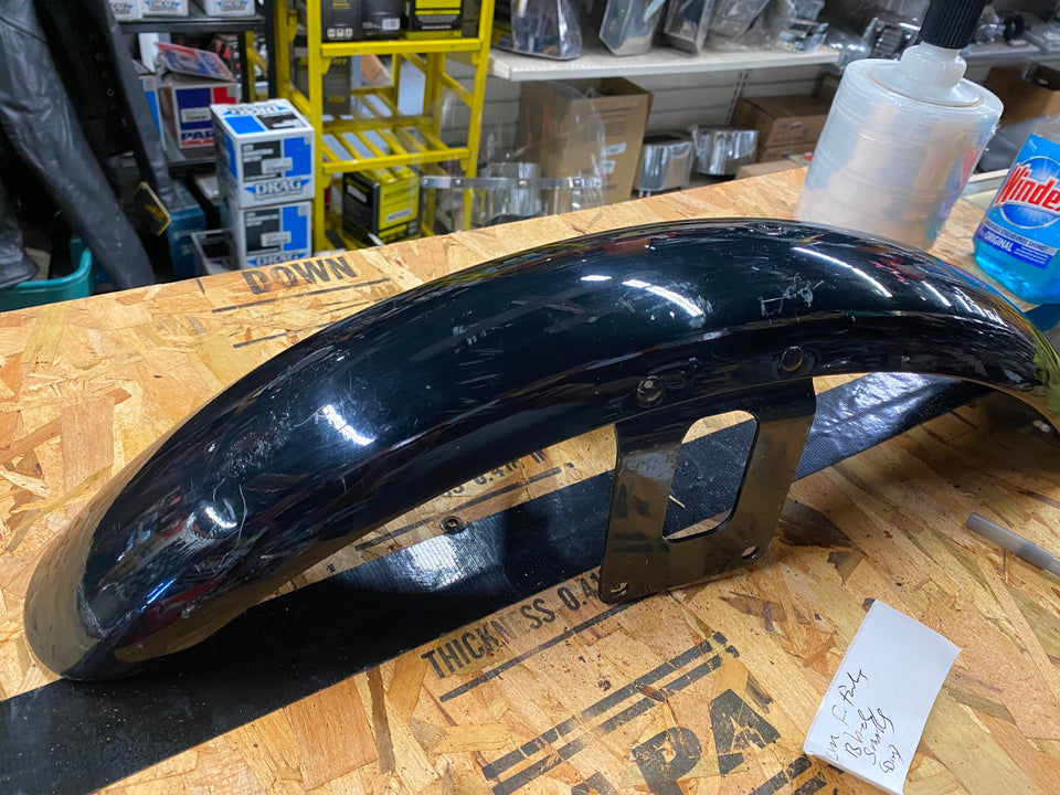 VIVID BLACK FRONT FENDER OEM FXR DYNA SPORTSTER SUPERGLIDE 883 1200 FXD HARLEY