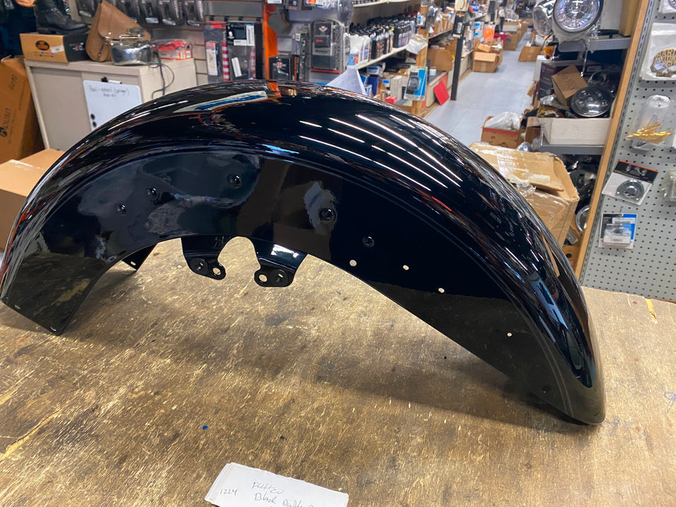 VIVID BLACK FRONT FENDER HARLEY FLHX ROAD STREET GLIDE TOURING 2014^ OEM NICE!