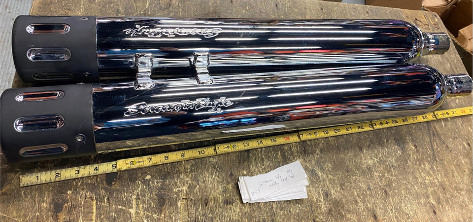 95-16 SCREAMIN EAGLE MUFFLERS HARLEY TOURING FLH STREET ROAD GLIDE ULTRA BLACK T