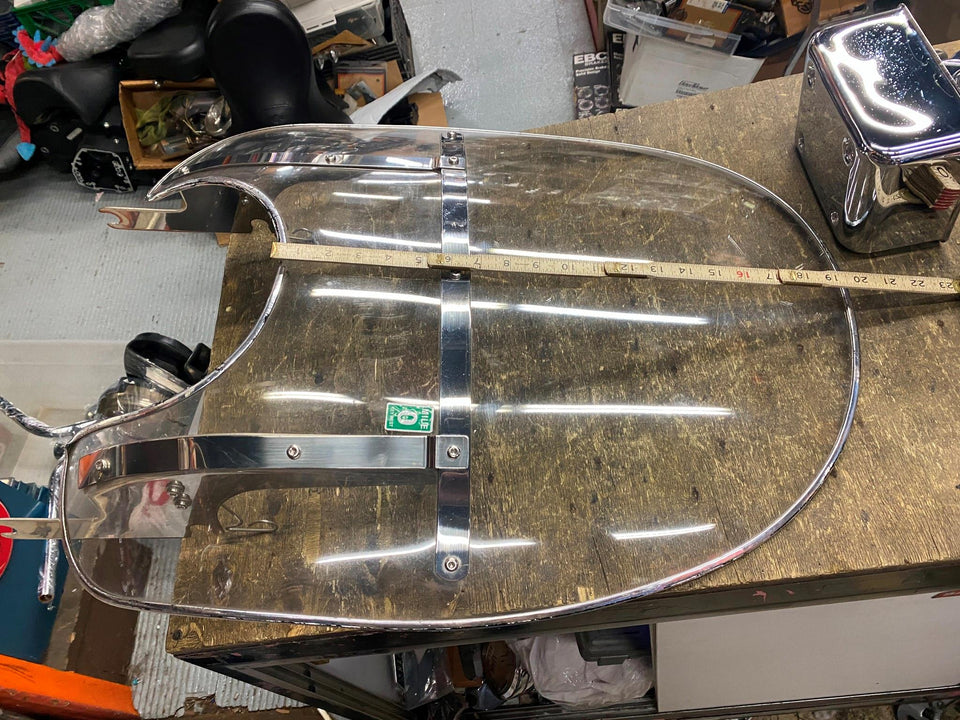 CLEAR OEM 19" WINDSHIELD HARLEY ROAD KING FLHR DETACHABLE FACTORY