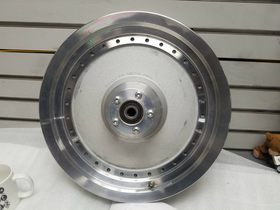FRONT SOLID DISC MAG WHEEL HARLEY FATBOY SOFTAIL 3.00X16 OEM 3/4 2000^ CUSTOM