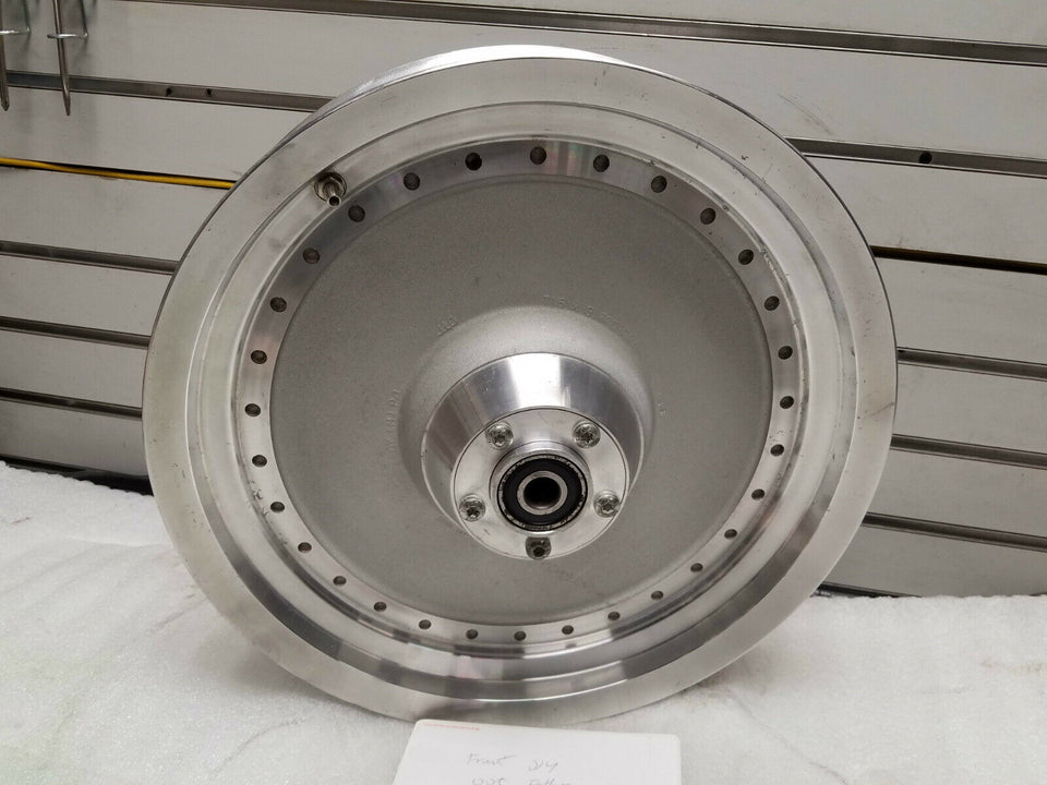 FRONT MAG WHEEL HARLEY SOFTAIL 3.00X16 00^ 3/4 FATBOY OEM FLSTF SOLID DISC CHOPP