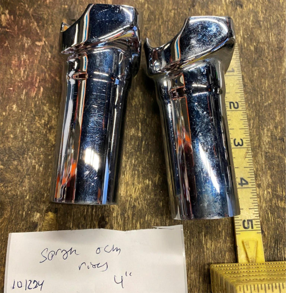 OEM HARLEY SOFTAIL SPRINGER FXSTS HANDLEBAR RISERS CHROME 4” FACTORY