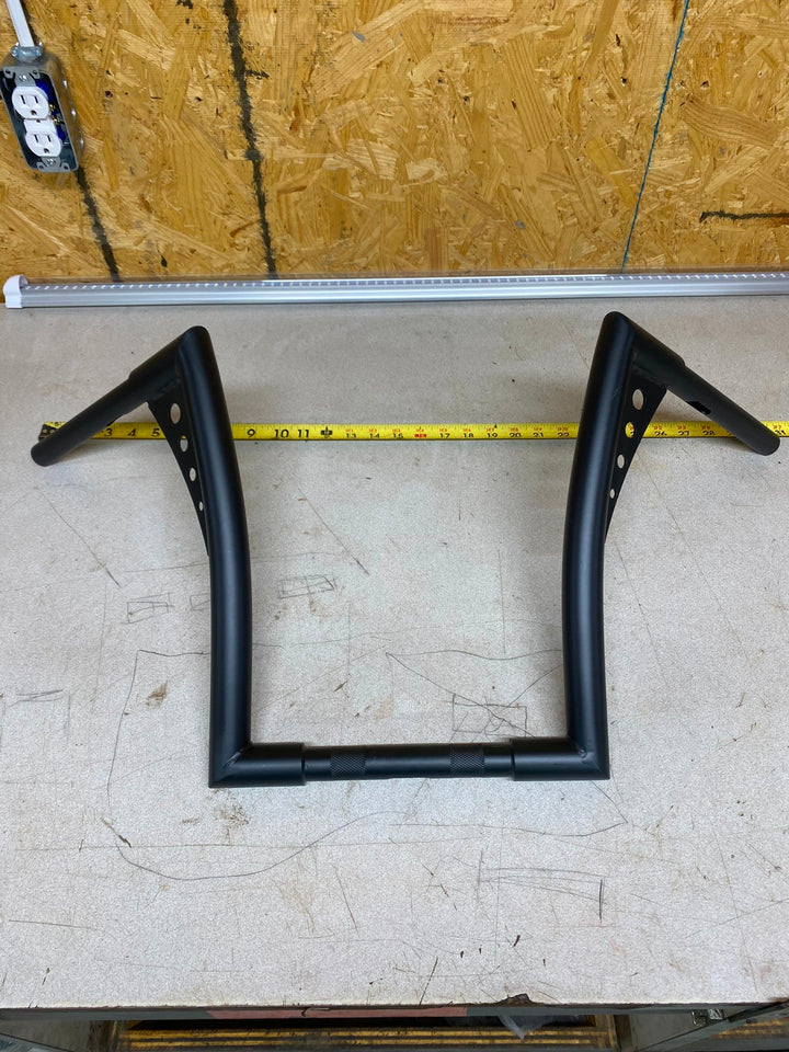 BLACK 14" APE HANDLEBARS 1 1/4 HARLEY CHOPPER WEB SOFTAIL DYNA SPORTSTER CUSTOM
