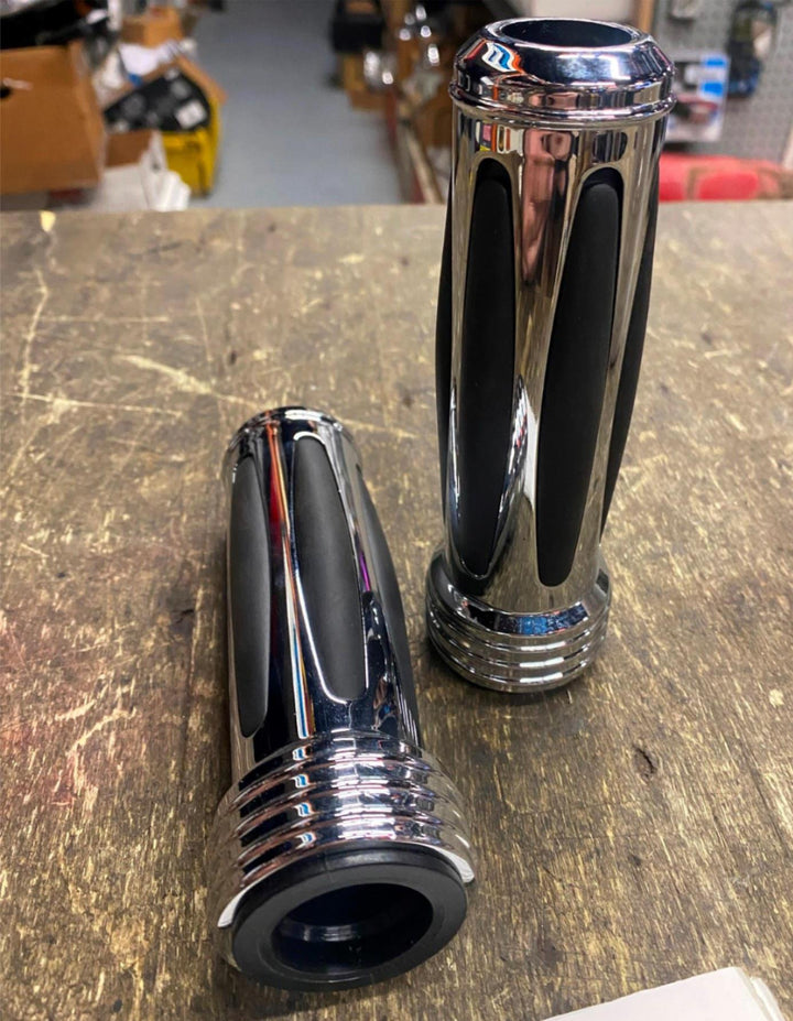 SHOW CHROME BIG BIKE COMFORT RAISED HANDLEBAR GRIPS HONDA GOLDWING GL1800 CUSTOM