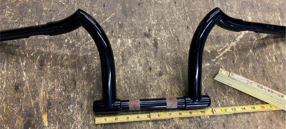 CUSTOM BLACK 8" 1 1/4 HANDLEBARS LA CHOPPERS HARLEY SPORTSTER DYNA CHOPPER PEAKS