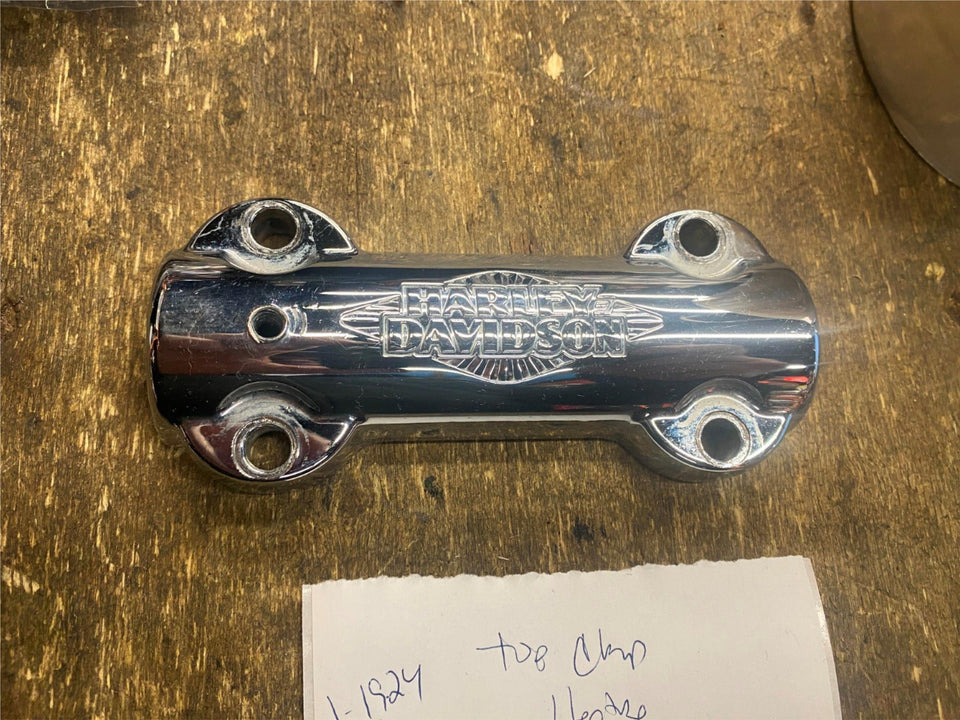 CHROME HANDLEBAR RISER TOP CLAMP HARLEY SLIM SOFTAIL HERITAGE FATBOY 2009^ 1 1/4