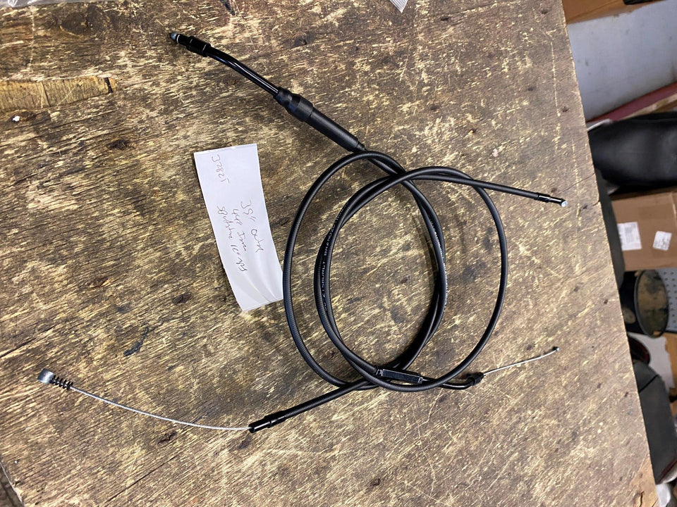 BURLY EXTENDED THROTTLE CABLES HARLEY SPORTSTER APE HANGER HANDLEBAR 883 1200 44