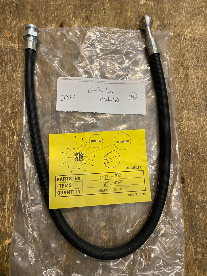 EXTENDED FRONT BRAKE LINE HOSE +10 HONDA CB750 APE HANGER CHOPPER HANDLEBARS 23"