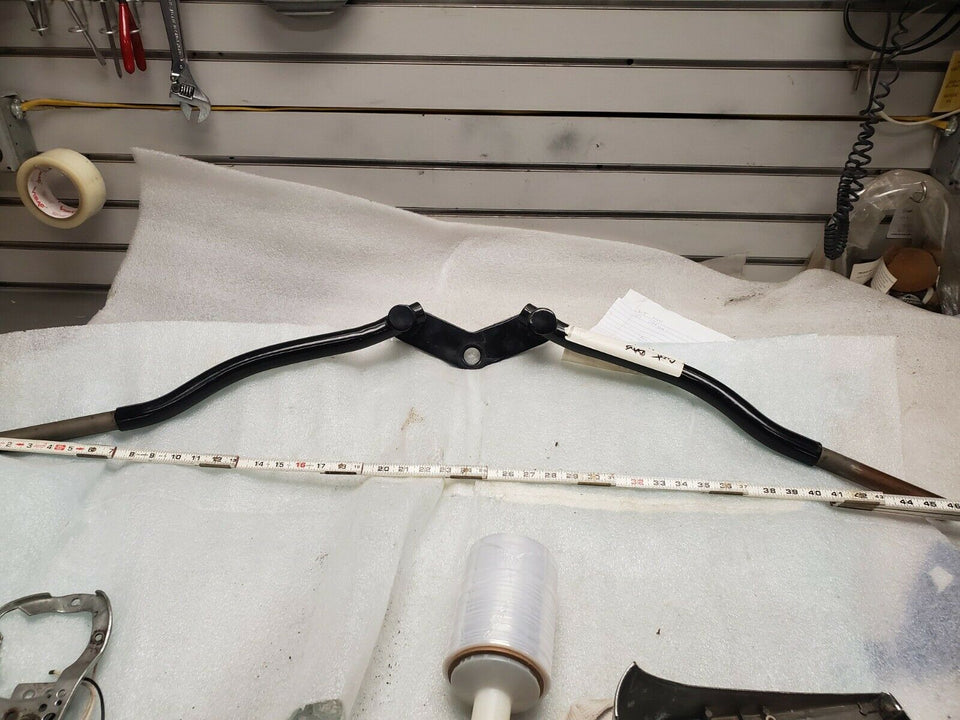 46" WIDE HANDLEBARS BEACH BARS CUSTOM CHOPPER WILT CHAMBERLAIN 1 1/4 BLACK SPRIN