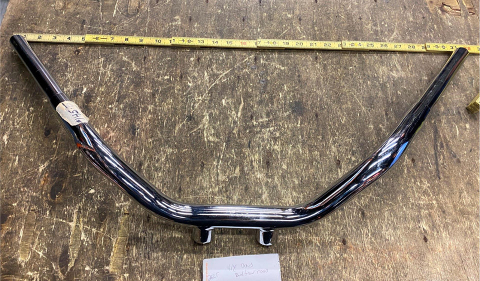 1 1/4 32" WIDE HANDLEBARS BUILT IN RISERS 1" CUSTOM HARLEY CHOPPER K&N SOFTAIL