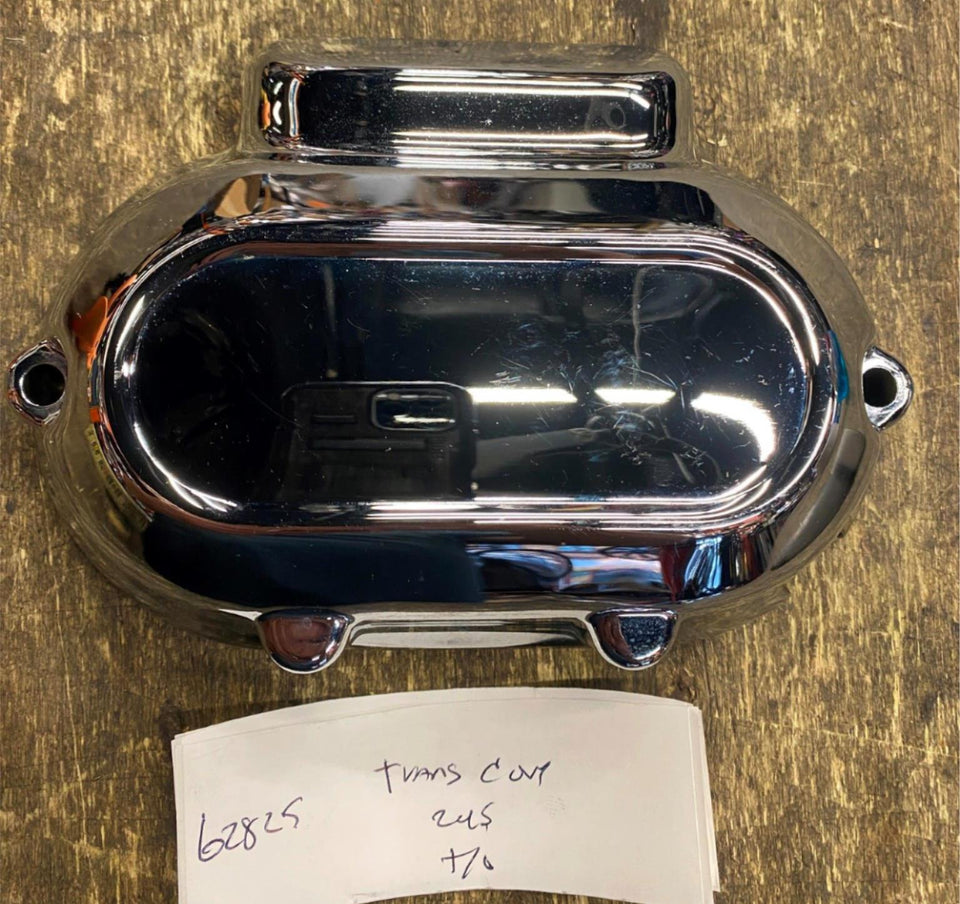 OEM HARLEY TRANSMISSION CHROME COVER TWIN CAM TOURING GLIDE FLH NEW T/O 25800054