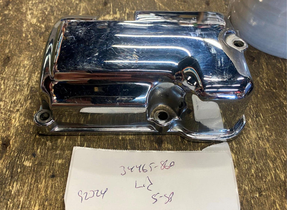 OEM CHROME TRANSMISSION COVER TOP HARLEY SOFTAIL TOURING FXR 5 SPEED 34465-86A