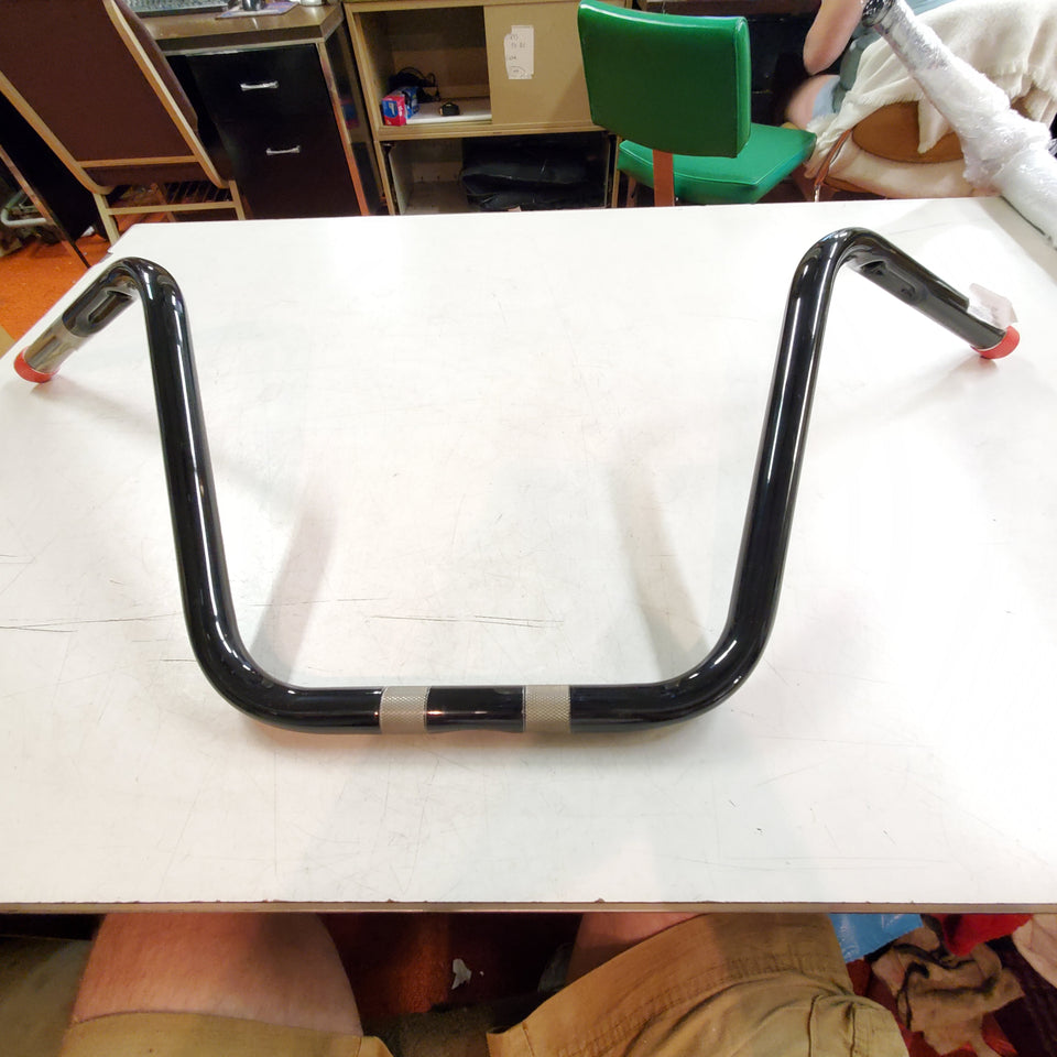 PAUL YAFFE ORIGINALS 1-INCH CLASSIC BAGGER 12" BLACK APE HANGER HANDLEBAR 