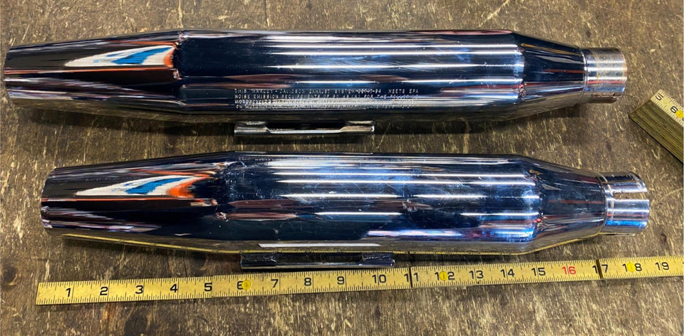 OEM FACTORY HARLEY STOPCK MUFFLERS DYNA SUPERGLIDE LOW RIDER STURGIS FXD 91-98?