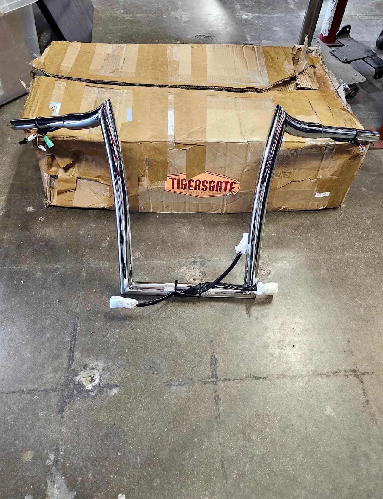 HARLEY ROAD GLIDE 14” PREWIRED APE HANGER HANDLEBARS 