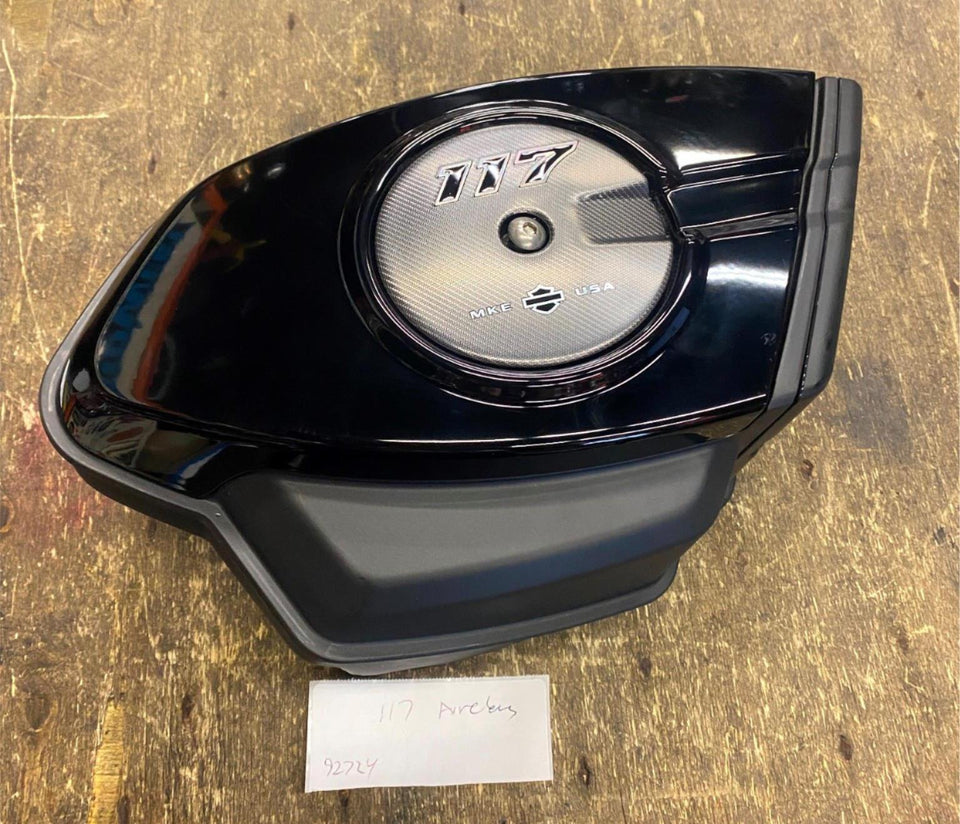 BLACK HARLEY M8 AIR CLEANER ASSY BLACK TOURING FLH STREET ROAD GLIDE NEW T/O