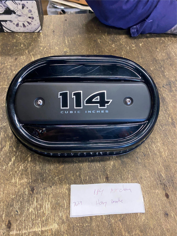 BLACK AIR CLEANER HARLEY HEAVY BREATHER M8 SOFTAIL TOURING ROAD STREET GLIDE NEW