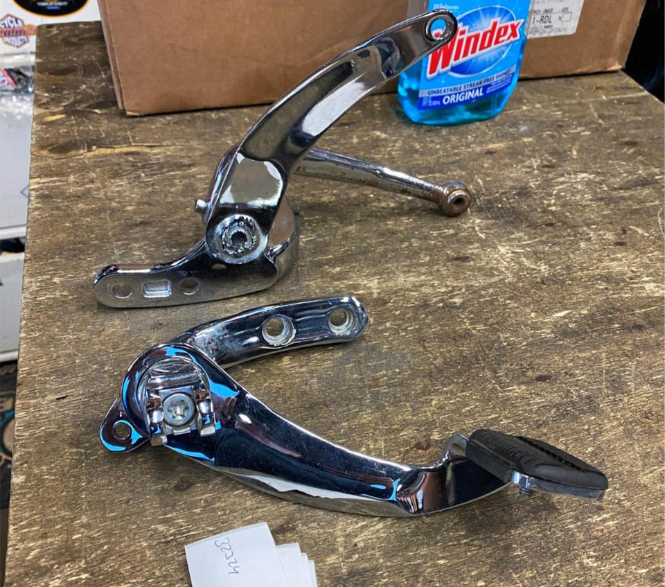 CHROME FORWARD CONTROLS HARLEY DYNA WIDE GLIDE SUPERGLIDE LOW RIDER STREET BOB