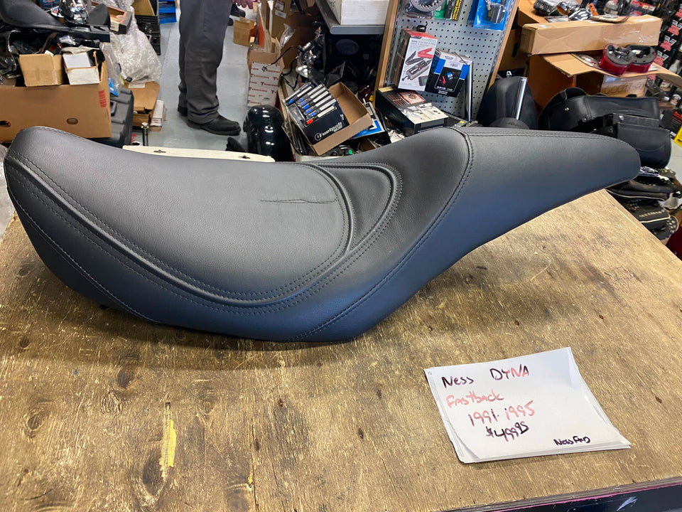 NESS DANNY GRAY FASTBACK SEAT BACKREST HARLEY DYNA 1991-95 FXD SUPERGLIDE FXDL