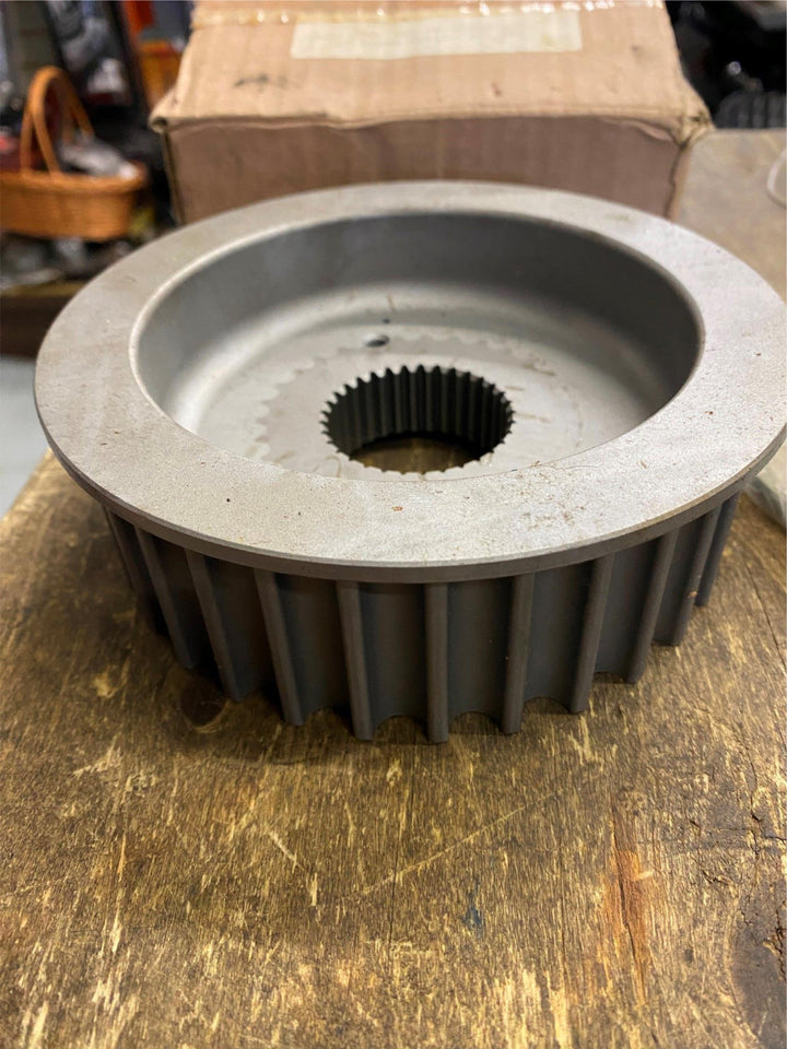 BELT DRIVE TRANSMISSION PULLEY 32T 1991-2006 HARLEY SOFTAIL ALUM NUT LOCK CHOPPE