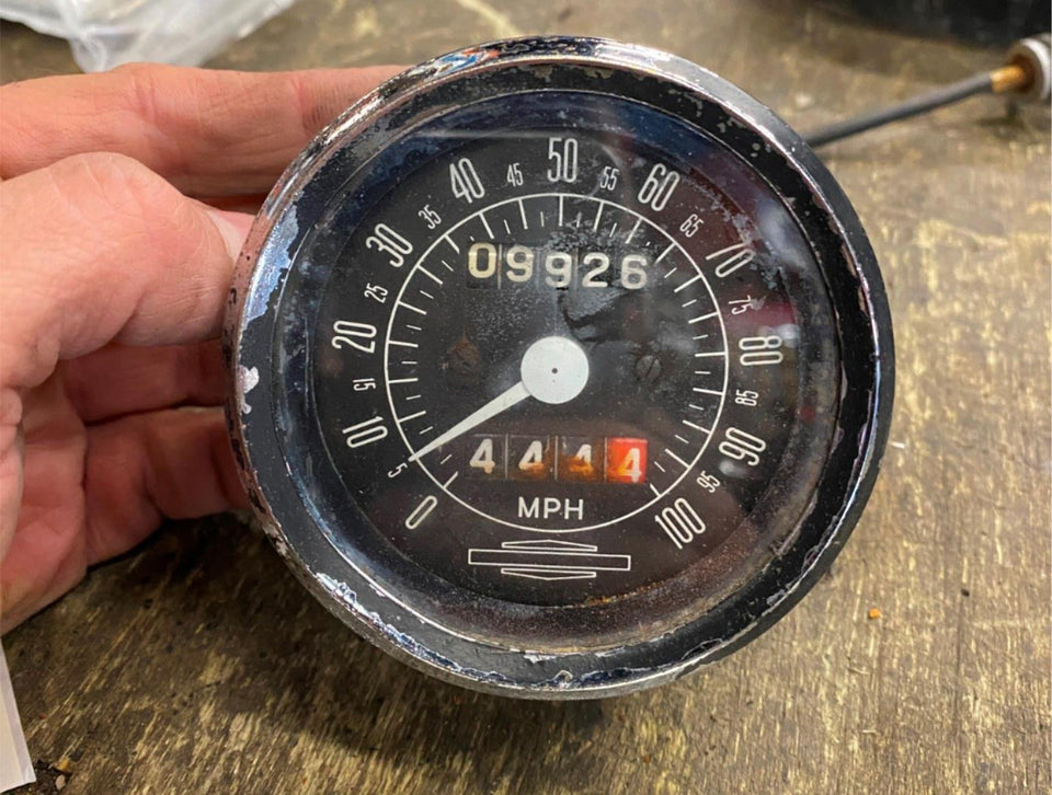 OEM SPEEDOMETER HARLEY AERMACCHI SPRINT 250 350 GUAGE W RESET CABLE ODOMETER