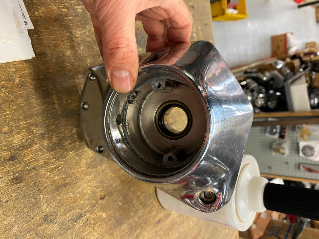 CHROME CAM COVER HARLEY SHOVELHEAD EVO 1973-1992 OEM SOFTAIL FXR TOURING DYNA