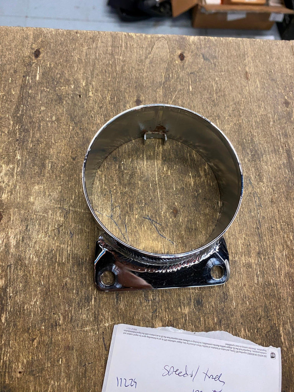 CHROME SPEEDOMETER TACH MOUNT HARLEY SOFTAIL CHOPPER SPORTSTER DYNA OEM