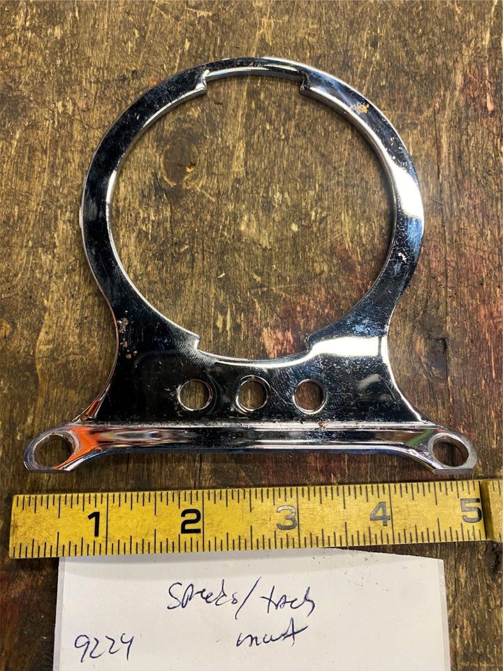 CHROME SPEEDOMETER TACH MOUNT HARLEY SPORTSTER DYNA FXR HANDLEBAR MOUNT 1984-93