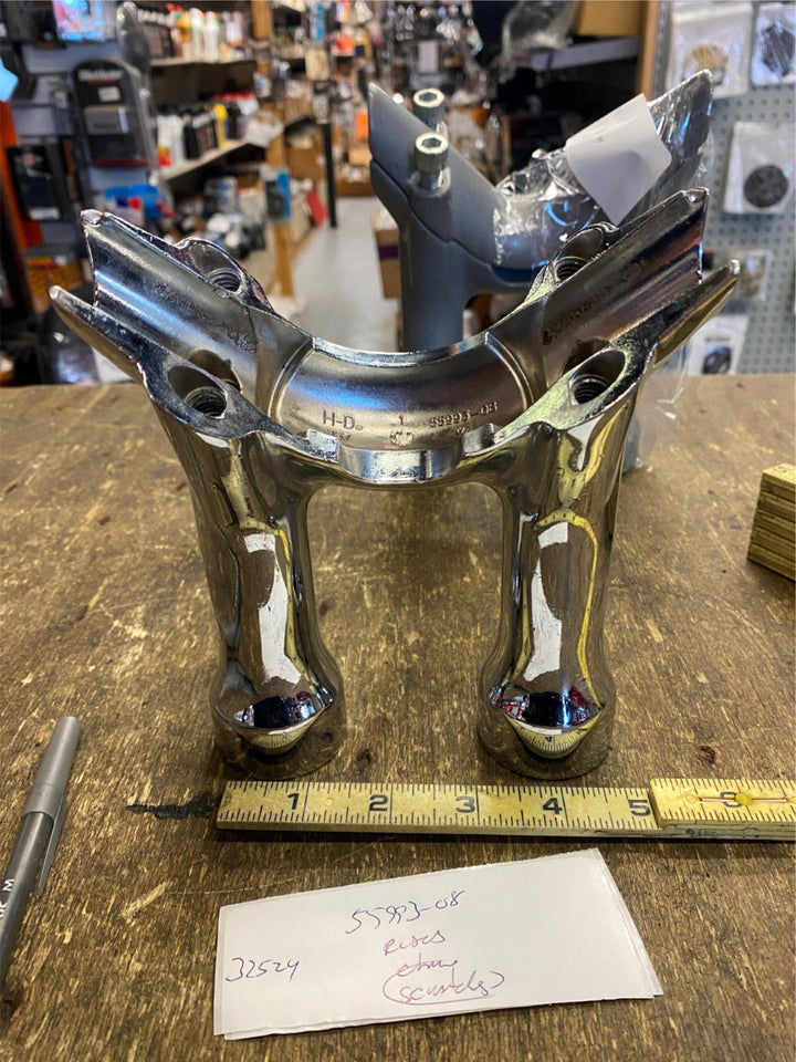 RISERS HARLEY SOFTAIL ROCKER FXCWC CHOPPER CUSTOM CHROME 55992-08