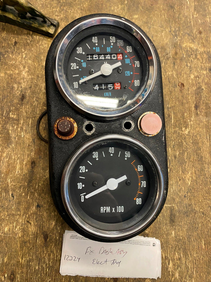 SPEEDOMETER TACH INSTRUMENT CLUSTER HARLEY SHOVELHEAD FX LOW RIDER GUAGES FXE