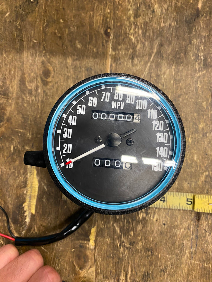 NOS SPEEDOMETER 150MPH HARLEY IRONHEAD SPORTSTER SHOVELHEAD FX GUAGE OEM 1974-83