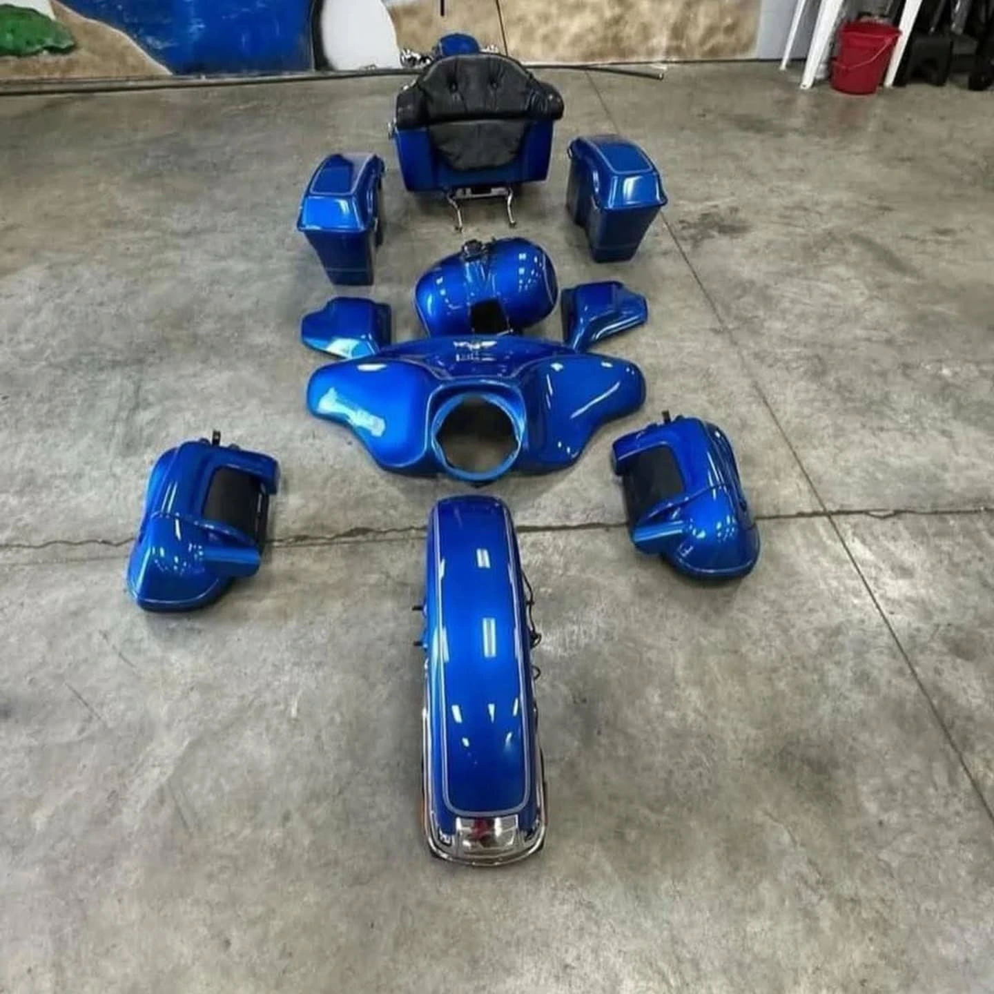 1997 HARLEY STREET GLIDE SPECIAL FLHTC BLUE COMPLETE PAINT SET NICE